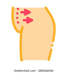 abdominal liposuction icon vector. abdominal liposuction sign. color symbol illustration