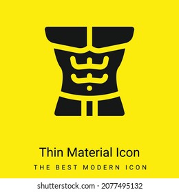 Abdominal minimal bright yellow material icon