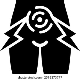 Abdominal Pain Icon Element For Design
