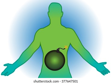 Abdominal pain illustration