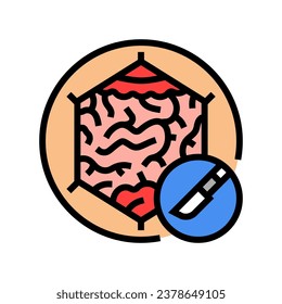 abdominal surgery color icon vector. abdominal surgery sign. isolated symbol illustration