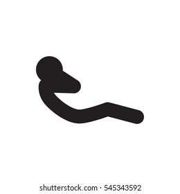 abdominal workout icon illustration isolated vector sign symbol