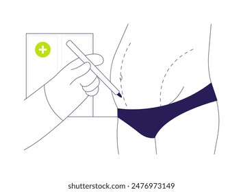 Abdominoplasty abstract concept vector illustration. Plastic surgeon making patient tummy tuck in operation room, medicine sector, abdominoplasty procedure, body correction abstract metaphor.