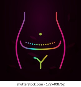 Abdominoplasty, woman nolan icon Simple thin line, outline vector of Anti age icons for ui and ux, website or mobile application