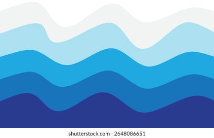 abdtract oshan waves layered vector background illustration and sea beach vector illustration.