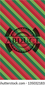 Abduct christmas colors style badge.