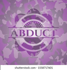 Abduct pink on camo pattern. Vector Illustration. Detailed.