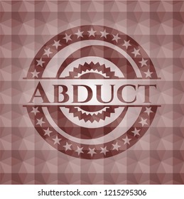Abduct red seamless emblem with geometric pattern.