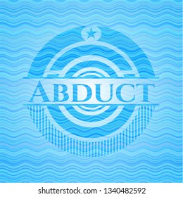 Abduct water representation badge background.