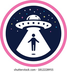 Abducted UFO Logo Design Symbol, great also as Icon design