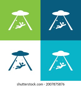 Abduktion Flat vier Farbe minimale Icon Set