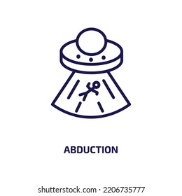 abduction icon from astronomy collection. Thin linear abduction, alien, space outline icon isolated on white background. Line vector abduction sign, symbol for web and mobile