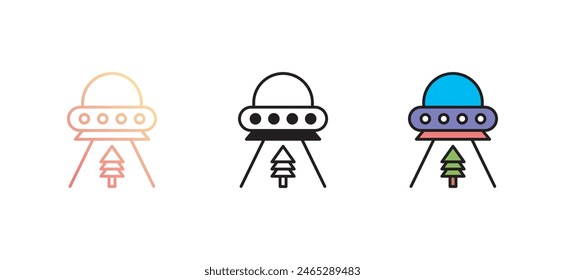 Abduction icon design with white background stock illustration