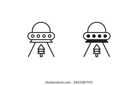 Abduction icon design with white background stock illustration