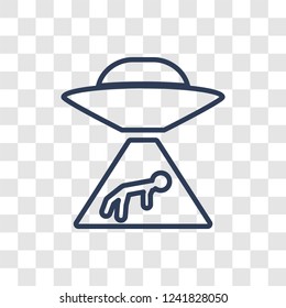 Abduction icon. Trendy linear Abduction logo concept on transparent background from ASTRONOMY collection