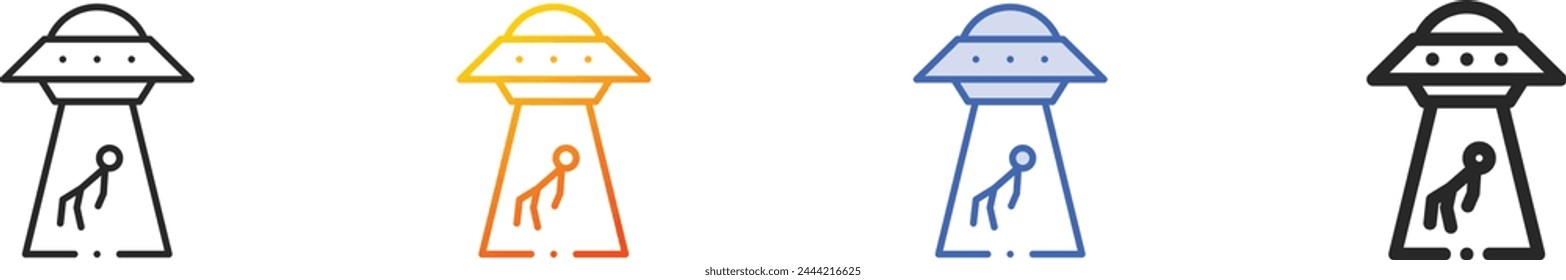 abduction icon.Thin Linear, Gradient, Blue Stroke and bold Style Design Isolated On White Background