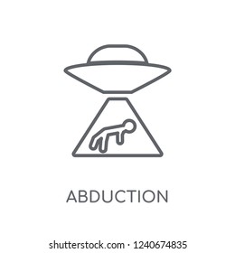 Abduction linear icon. Modern outline Abduction logo concept on white background from ASTRONOMY collection. Suitable for use on web apps, mobile apps and print media.