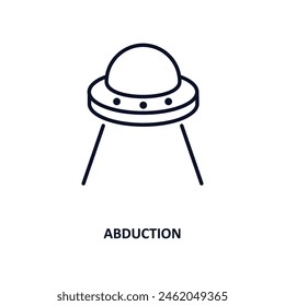 abduction outline icon.  Thin line icon from astronomy collection. Editable vector isolated on white background