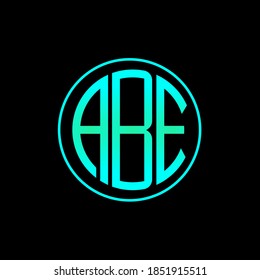 ABE letter icon design on black background. Creative letter ABE/A B E logo design. ABE initials Logo design	