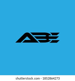 ABE letter icon design on blUE background. Creative letter ABE/A B E logo design. ABE initials Logo design