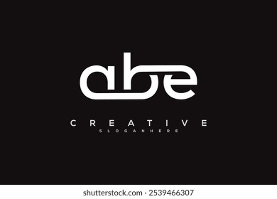 ABE Letter Logo Design Initial Vetor Concept (Conceito inicial de vetor). Ilustração de modelo de logotipo ABE simples.