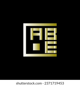 Diseño vectorial del logotipo de la letra ABE, logotipo ABE simple y moderno. Diseño de alfabetos lujosos ABE  