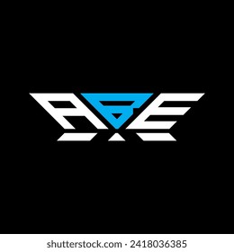 Diseño vectorial del logotipo de la letra ABE, logotipo ABE simple y moderno. Diseño de alfabetos lujosos ABE  