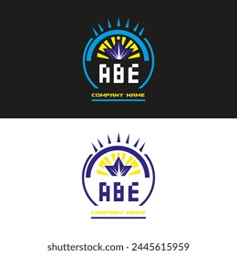 ABE letter logo vector design on black and white color background ABE letter logo icon design
