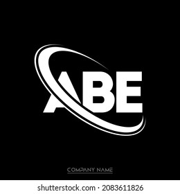 ABE logo. A B E design. White ABE letter. ABE, A B E letter logo design. Initial letter ABE linked circle uppercase monogram logo.