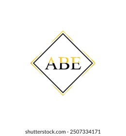 ABE logo. A B E design. White ABE letter. ABE, A B E letter logo design. Initial letter ABE linked circle uppercase monogram logo.