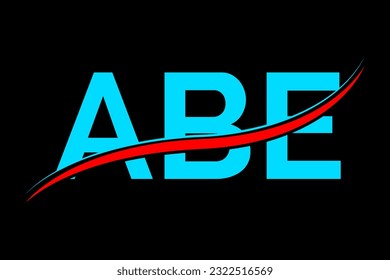 ABE logo. ABE latter logo with double line. ABE latter. ABE logo for technology, business and real estate brand