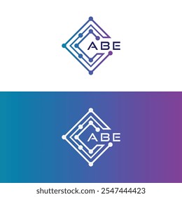 Ícone de design do logotipo inicial técnico da ABE para tecnologia, Digital, Empresa de tecnologia, logotipo técnico da ABE, logotipo da tecnologia da ABE
