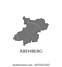 Abenberg Map - World Map International vector template. German region silhouette vector illustration