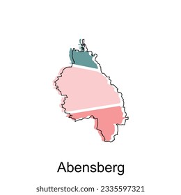Abensberg map.vector map of the Germany Country. Borders of for your infographic. Vector illustration. design template