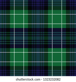 Abercrombie's modern tartan. Element for the seamless construction of pattern of traditional Scottish tartan of Abercrombie's clan for fabric, kilts, skirts, plaids. Frequent, small weaving. 