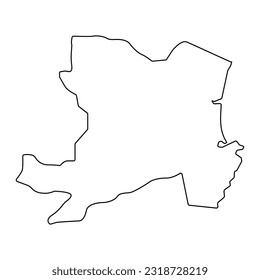 Aberdeen map, council area of Scotland. Vector illustration.