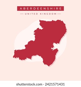 Aberdeenshire (United Kingdom, Scotland, Local government in Scotland) map vector illustration, scribble sketch Aberdeenshire map