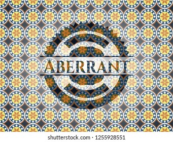 Aberrant arabesque style badge. arabic decoration.
