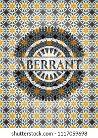 Aberrant arabesque style emblem. arabic decoration.