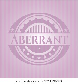 Aberrant badge with pink background