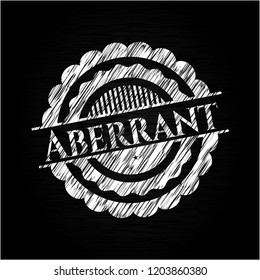 Aberrant chalk emblem written on a blackboard