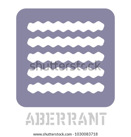 Aberrant conceptual graphic icon. Design language element, graphic sign.