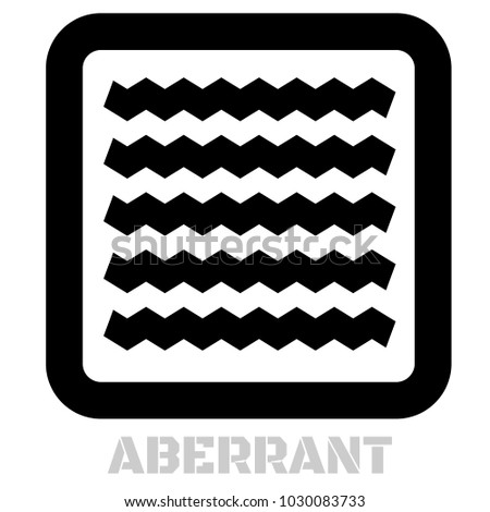 Aberrant conceptual graphic icon. Design language element, graphic sign.