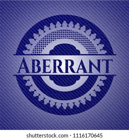 Aberrant emblem with jean background