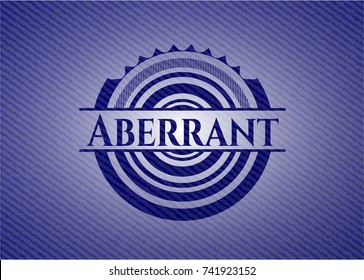 Aberrant emblem with jean background