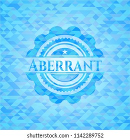 Aberrant light blue emblem with mosaic background
