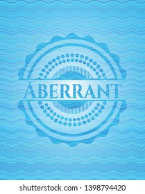 Aberrant water emblem. Vector Illustration. Detailed.