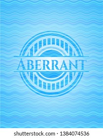 Aberrant water representation style badge. Vector Illustration. Detailed.