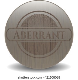 Aberrant wooden emblem. Vintage.