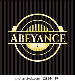 Abeyance gold shiny badge
